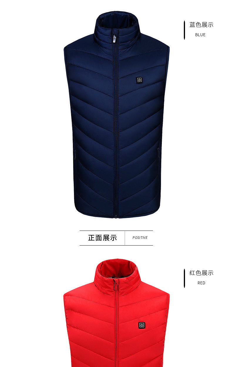 Hot in Stock, Multi-Zone Heating Vest, Men's Winter Heated Cotton Coat, Intelligent Constant Temperature Safety Electric Heating Suit Vest Wholesale