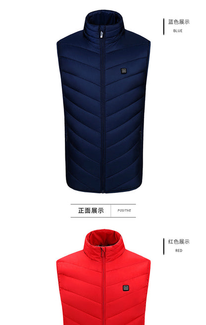 Hot in Stock, Multi-Zone Heating Vest, Men's Winter Heated Cotton Coat, Intelligent Constant Temperature Safety Electric Heating Suit Vest Wholesale