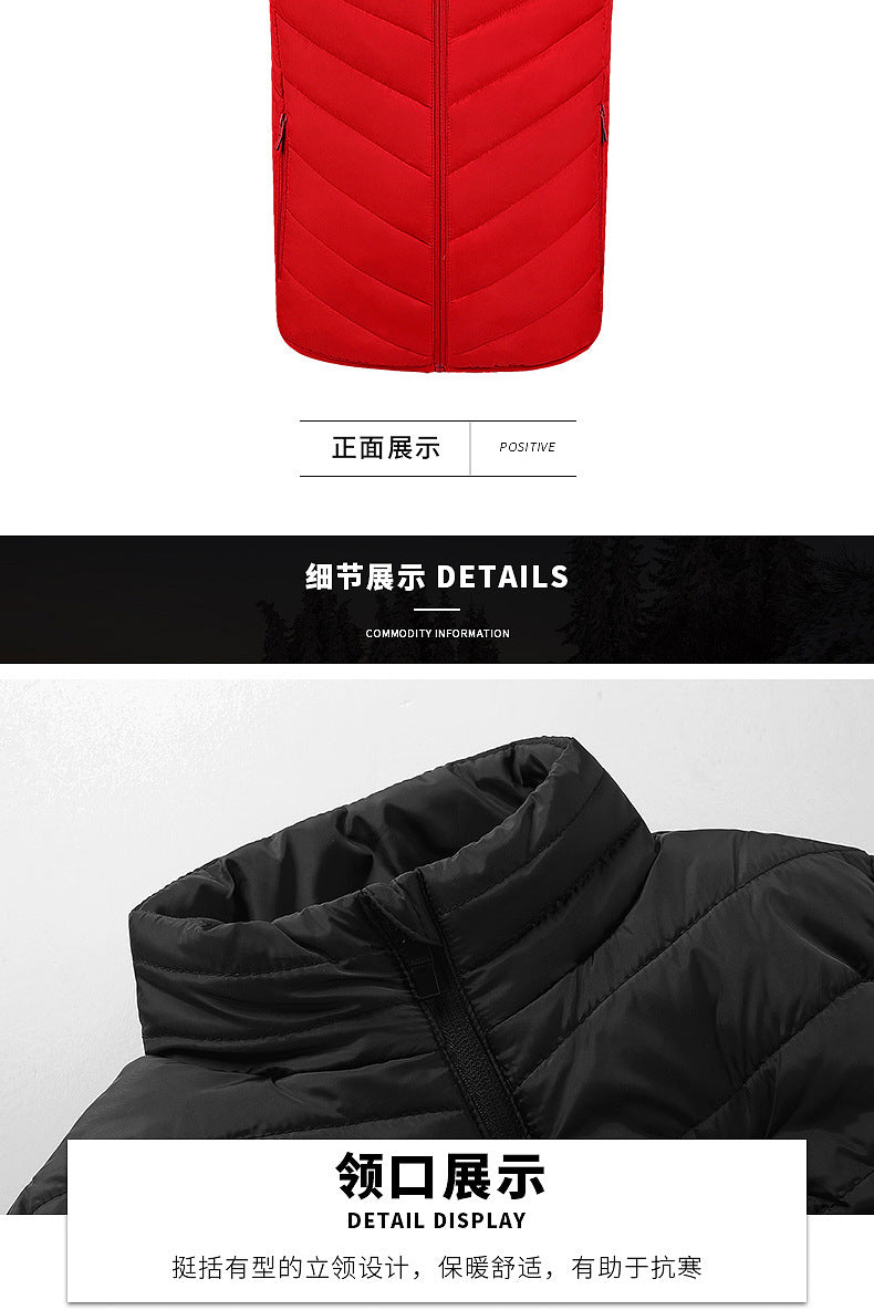 Hot in Stock, Multi-Zone Heating Vest, Men's Winter Heated Cotton Coat, Intelligent Constant Temperature Safety Electric Heating Suit Vest Wholesale