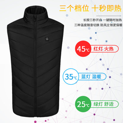Hot in Stock, Multi-Zone Heating Vest, Men's Winter Heated Cotton Coat, Intelligent Constant Temperature Safety Electric Heating Suit Vest Wholesale