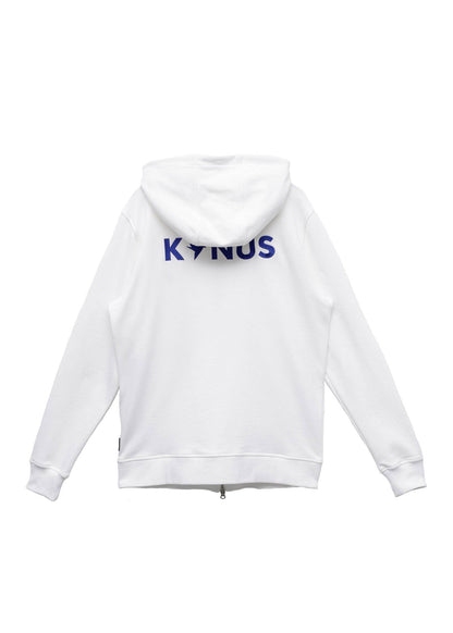 Konus Men's Pocket Zip up Hoodie in White