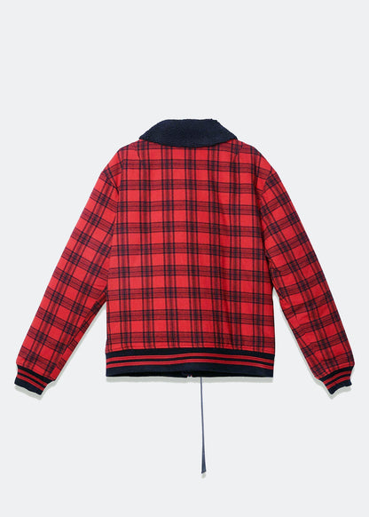 Konus Men's Sherpa Collar MA2 Jacket in Red