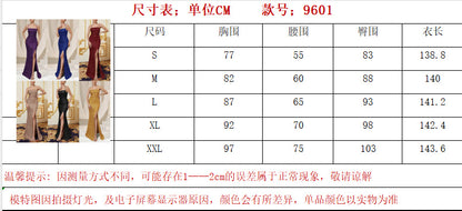 Amazon cross-border summer new European and American women's high waist sexy fashion dress strap sequin split dress