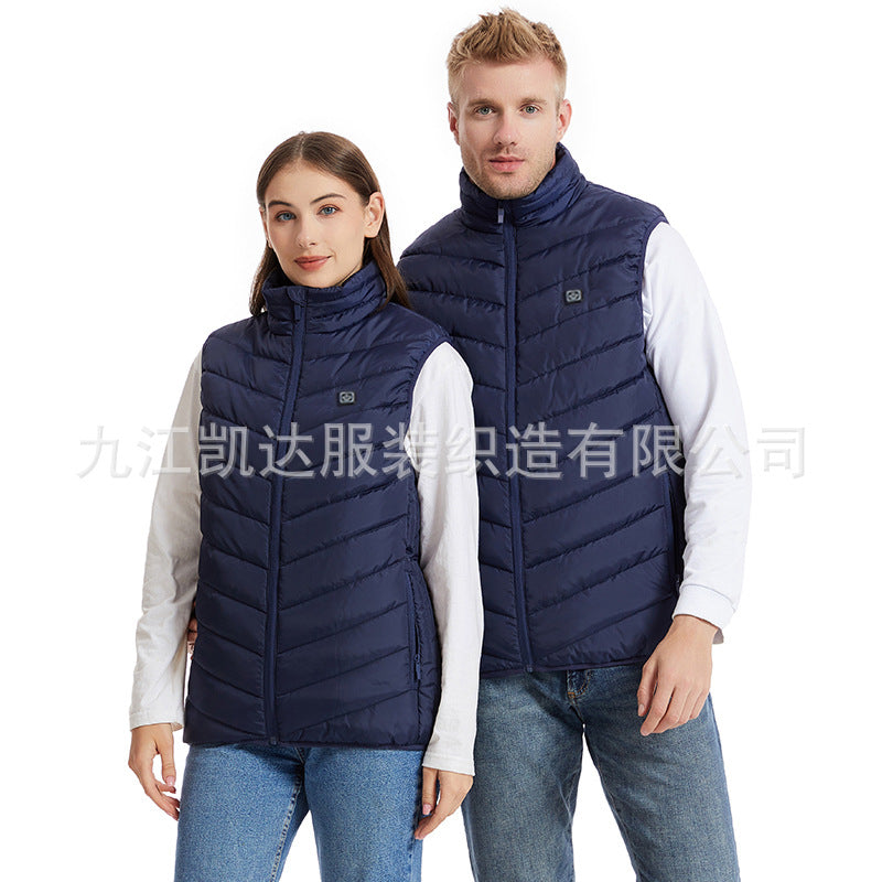 Hot in Stock, Multi-Zone Heating Vest, Men's Winter Heated Cotton Coat, Intelligent Constant Temperature Safety Electric Heating Suit Vest Wholesale