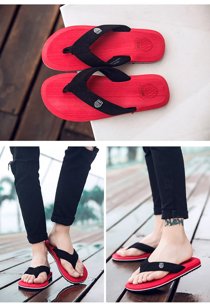 Factory wholesale summer men's beach shoes flip-flops leisure trend sandals wholesale pinch feet non-slip foreign trade explosions