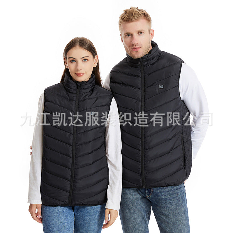 Hot in Stock, Multi-Zone Heating Vest, Men's Winter Heated Cotton Coat, Intelligent Constant Temperature Safety Electric Heating Suit Vest Wholesale