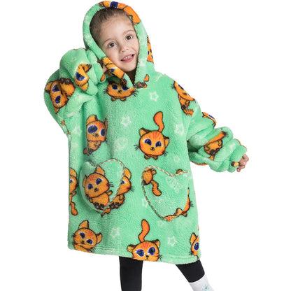 Blanket Hoodie Wearable Blanket Sweatshirt Oversized Warm Pullover Lazy Sweatshirt Small