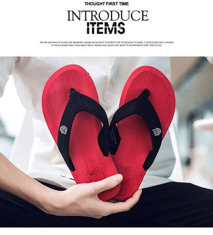 Factory wholesale summer men's beach shoes flip-flops leisure trend sandals wholesale pinch feet non-slip foreign trade explosions