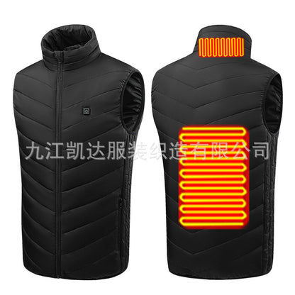 Hot in Stock, Multi-Zone Heating Vest, Men's Winter Heated Cotton Coat, Intelligent Constant Temperature Safety Electric Heating Suit Vest Wholesale
