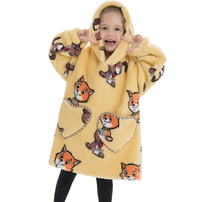 Blanket Hoodie Wearable Blanket Sweatshirt Oversized Warm Pullover Lazy Sweatshirt Small