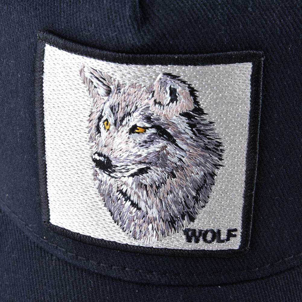 Summer sun hat retro cotton sun hat embroidered animal baseball cap net cap cap trucker cap