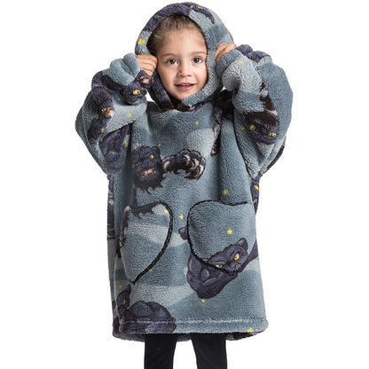 Blanket Hoodie Wearable Blanket Sweatshirt Oversized Warm Pullover Lazy Sweatshirt Small