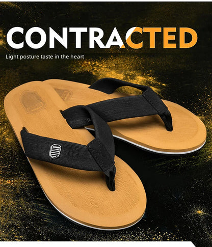 Factory wholesale summer men's beach shoes flip-flops leisure trend sandals wholesale pinch feet non-slip foreign trade explosions