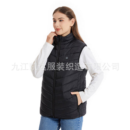 Hot in Stock, Multi-Zone Heating Vest, Men's Winter Heated Cotton Coat, Intelligent Constant Temperature Safety Electric Heating Suit Vest Wholesale