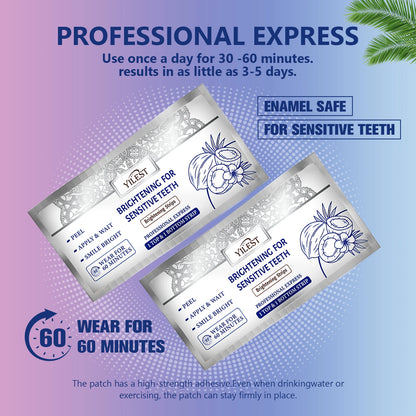 Teeth Whitening Strips Improve Dental Yellowing Mint Oral Hygiene Cleaning Gel Teeth Bright Stain for Lasting Bright Smile 14PCS