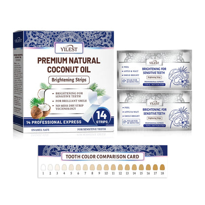Teeth Whitening Strips Improve Dental Yellowing Mint Oral Hygiene Cleaning Gel Teeth Bright Stain for Lasting Bright Smile 14PCS