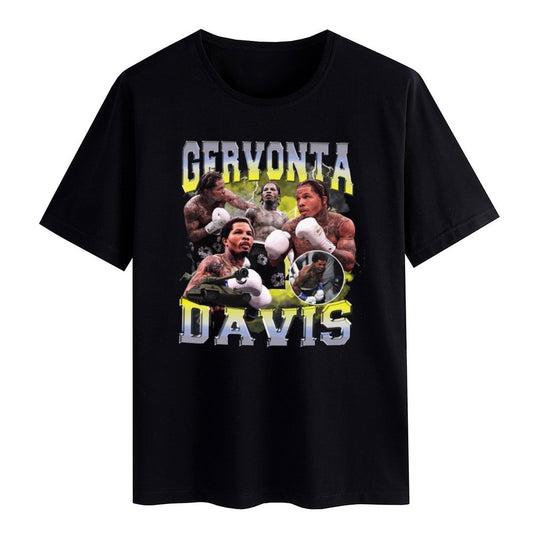 Gervonta Professional Boxer Davis Mens T-Shirts Mens Performance T-Shirt Pack Moisture-Wicking T-Shirts Cotton Tees Mens Heavyweight Crew Neck Short Sleeve Tee Adult Short Sleeve - X-Large